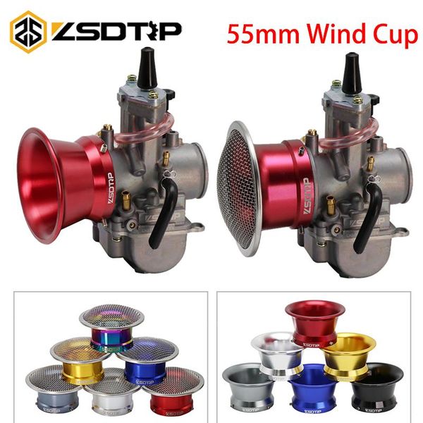 

55mm universal carburetor air filter cup wind with mesh net fit on keihin koso pwk 32mm 34mm motorcycle fuel system