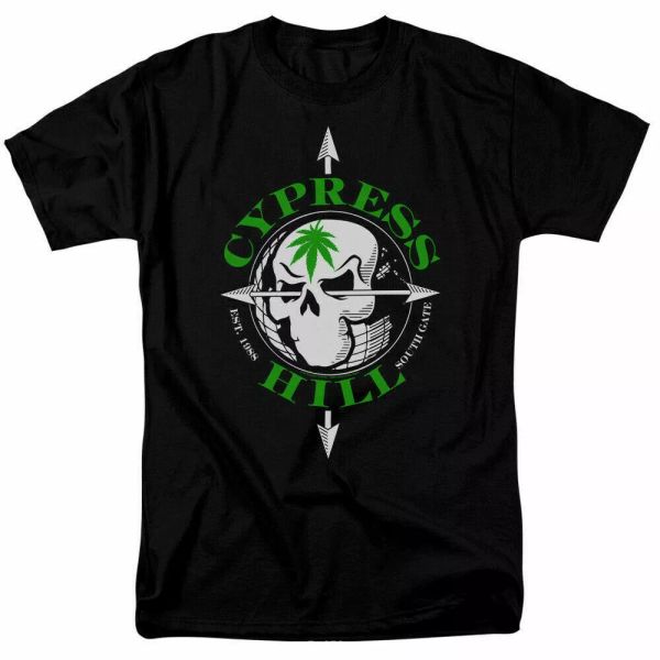 

cypress hill skull and arrows t shirt licensed old school hip hop rap black, White;black