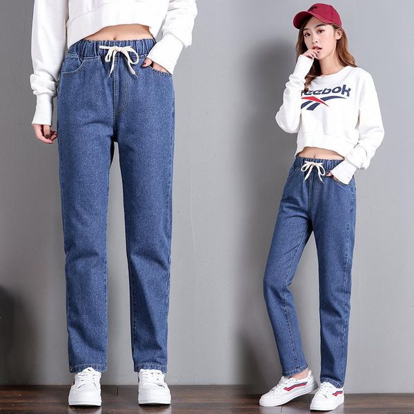 

denim jeans womens high waist stretch hip lift 2021 autumn winter pencil pants black washed skinny female trousers women's, Blue