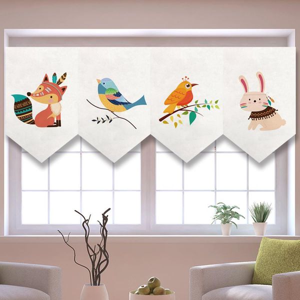 

curtain & drapes cartoon animals triangular door partition kitchen bedroom children's room decoration