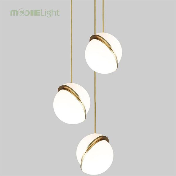 

pendant lamps creative round moon brass suspension nordic modern balls lights lamp for dining room living drplight