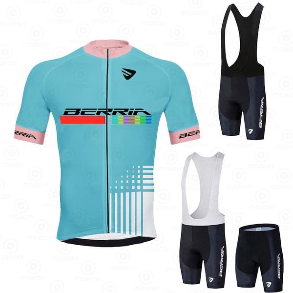 

racing sets 2021 berria pro cycling jersey summer wear mountain bike clothes bicycle clothing mtb suits, Black;blue