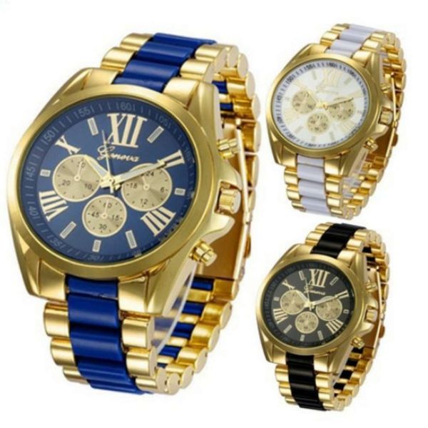 

watch geneva roman digital student quartz, Slivery;brown