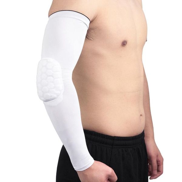 

elbow & knee pads 1pc pad protector anti-slip compression long arm guard brace support sleeve for fitness, Black;gray