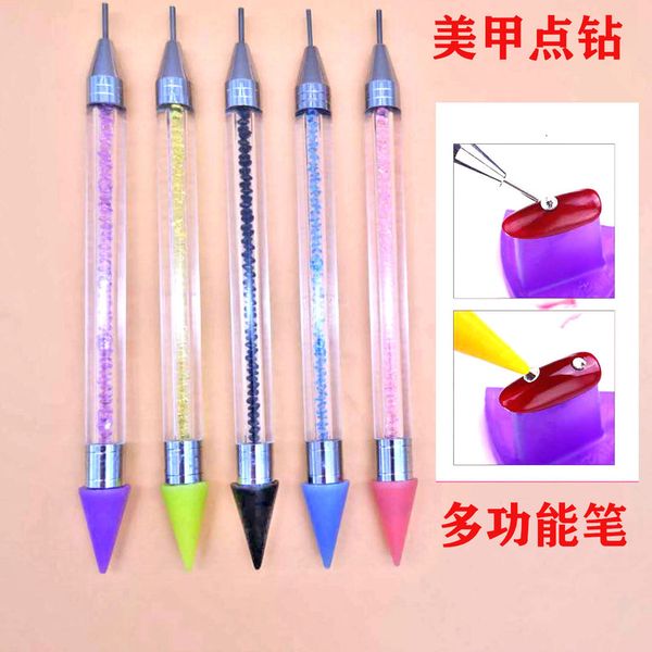 

double point head crayon manicure nail dot color unloading acrylic water drill pen diy multifunctional beauty tool