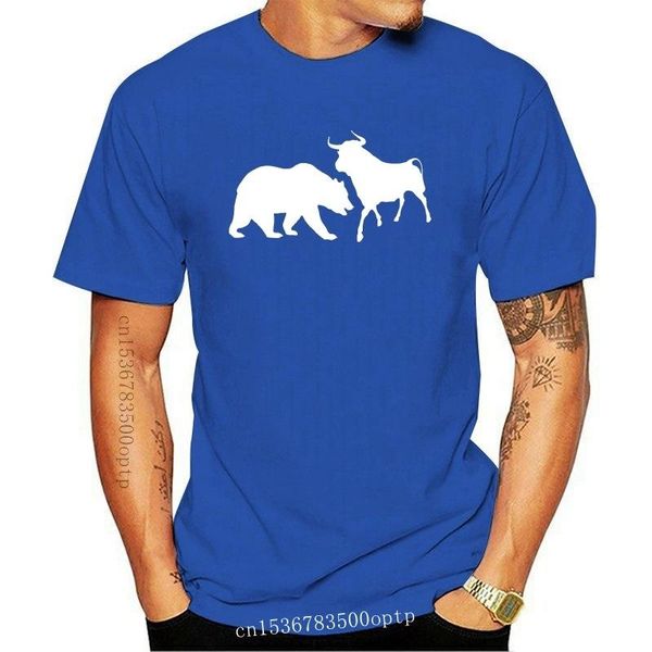 

men's t-shirts bulle bear stock market trader trading gift t shirt men printed cotton o-neck male fit humor summer pictures tshirt, White;black