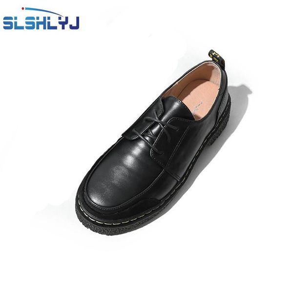 

women's shoes pu low and pure color korean version with lace up single dress, Black