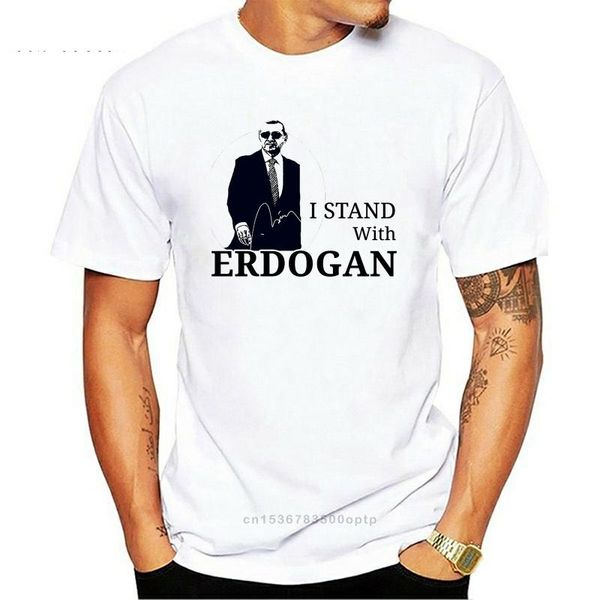 

men's t-shirts anime print tee cumhurun baskani, recep tayyib erdogan hipster o-neck cool, White;black