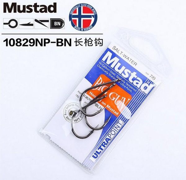 

packs mustad hooks for deep sea salt water fishing 10829# jig hook baits crooked mouth carp herring sturgeon
