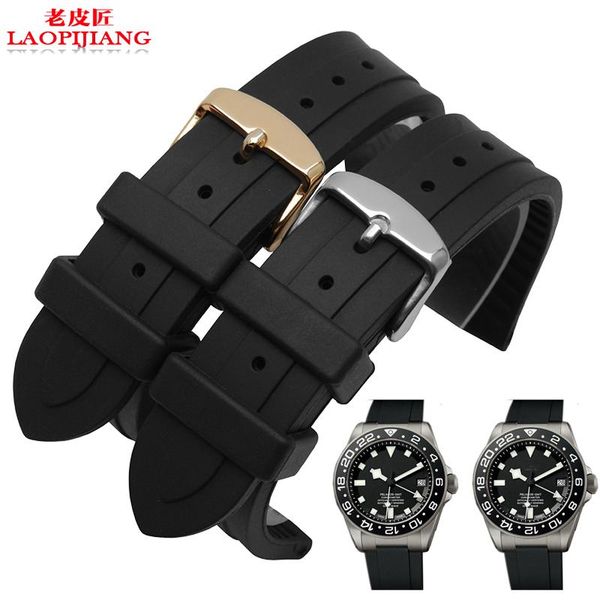 

watch bands accessories waterproof anti sweat silica gel men fit prince series with 19mm, Black;brown