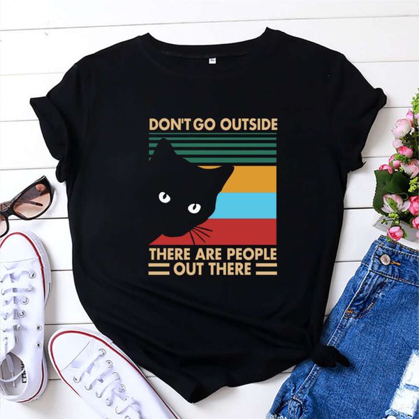 

summer cat short sleeve t-shirt women's dress, Black;gray