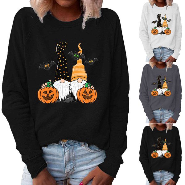 

aw2021 long sleeve printed raglan crew neck women's sweater ww, Blue;black