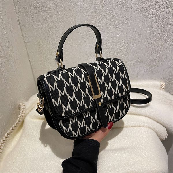 

womens bag 2021 new fashion simple saddle bag korean style rhombus shoulder messenger bag large capacity letters hand-carrying