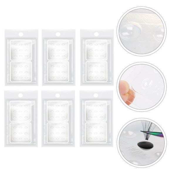 

false eyelashes 60pcs eyelash grafting glue delay container disposable holder white