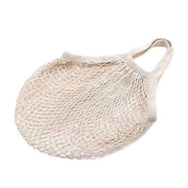 

storage bags n reusable cotton mesh net string shopping bag portable foldable fruit and vegetable handbag for women grocery tote sci88