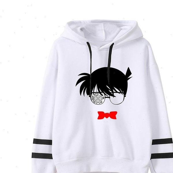 

women hoodie detective conan fashion print case closed hoodies outwear sweatshirt casual soft streetwear trendy sale clothes, Black