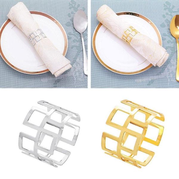 

hollow napkin button fabric luxury ring western style el table alloy decoration for wedding christmas birthday rings