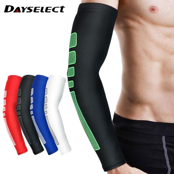 

elbow & knee pads 1pcs men sun cycling sleeves arm warmers breathable quick dry uv protection sleeve running camping golf covers, Black;gray