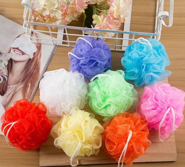 

multi colors 20g loofahs nylon brush ball, mesh bath and shower sponge
