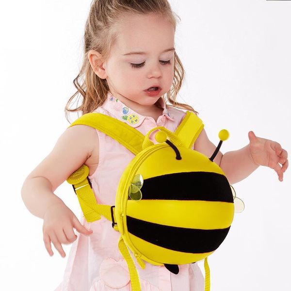 

backpack 3d cute animal prints cartoon schoolbag kindergarten anti-lost bees children's baby kids bag