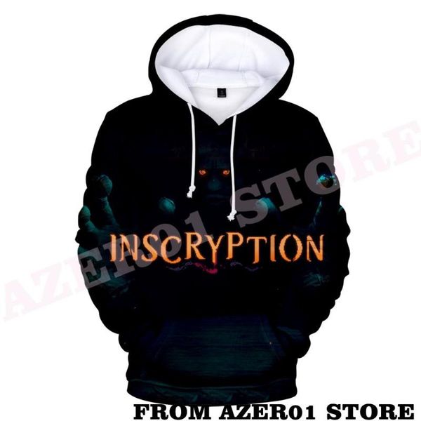 

men's hoodies & sweatshirts inscryption merch 3d print winter suit sportswear hooded youthful kawaii women/men the long sleeve sweatshi, Black