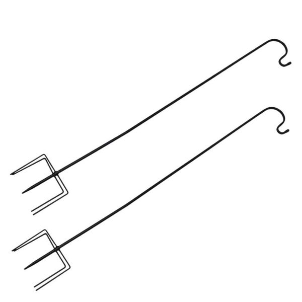 

hooks & rails 2pcs garden shepherd flowerpot lamp hanging inserting poles