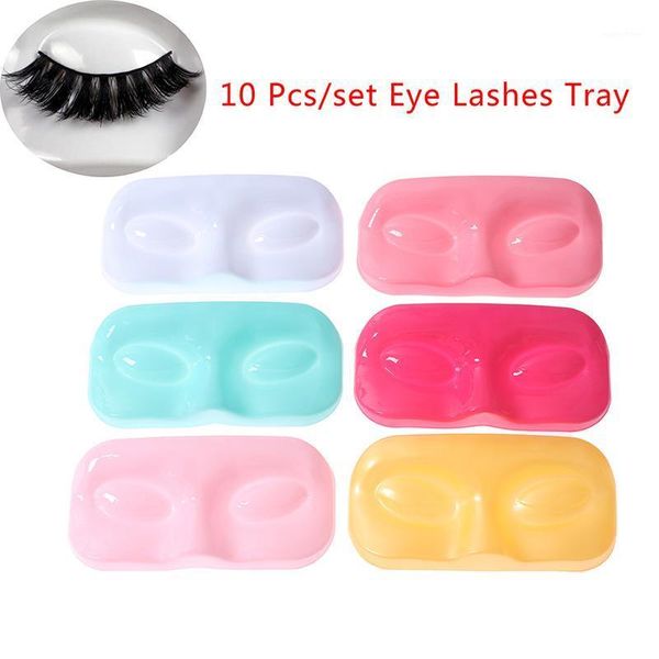 

10pcs face shape packaging box eyelash trays false eyelashes lashes storage case1