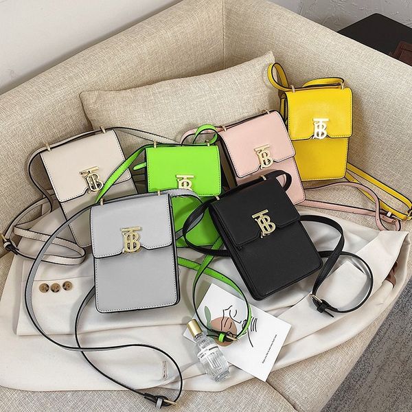 

messenger bags messenger bagssolid 2021 spring fashion color women's one shoulder messenger bag net red mini lock mobile phone zero wal