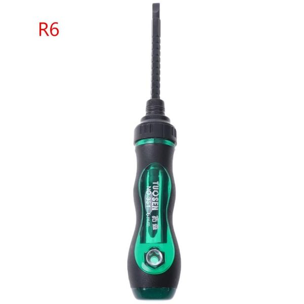 

3/5/6" mini ratchet screwdriver dual-end slotted cross household hand tool tools