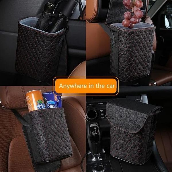 

car seat leather multifunctional basket