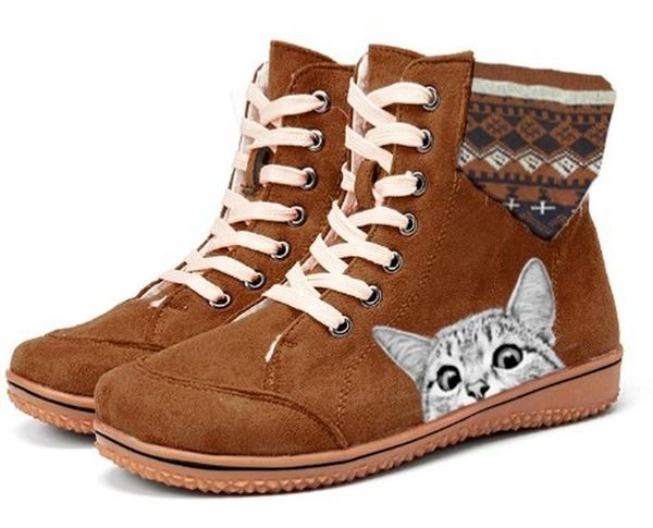 

boots women 2021 fashion waterproof winter shoes for woman snow zipper low heels ankle botas mujer plus size, Black