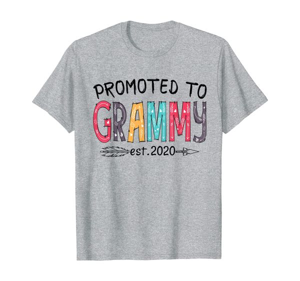 

promoted to grammy est 2020 pregnancy announcement t-shirt, White;black
