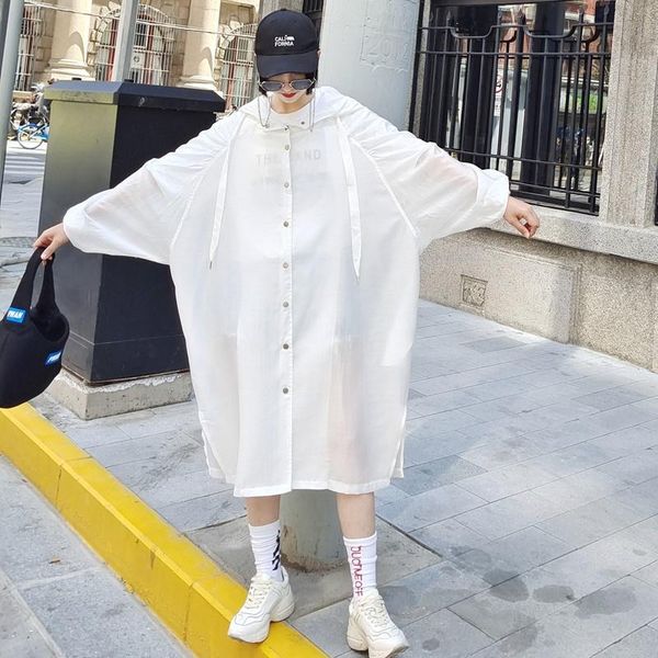 

women's trench coats long sunscreen coat 2021 summer tunic for women bat sleeve oversize beach large tunics loose overcoat 21293, Tan;black