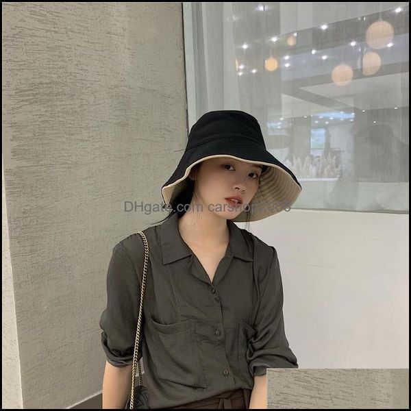 Berretti Cappelli, Sciarpe Guanti Fashion Aessoriestwo Sides Can Wear Large Eaves Jostle Cappello Parasole Bambini Vacanze estive Versione coreana Pesce