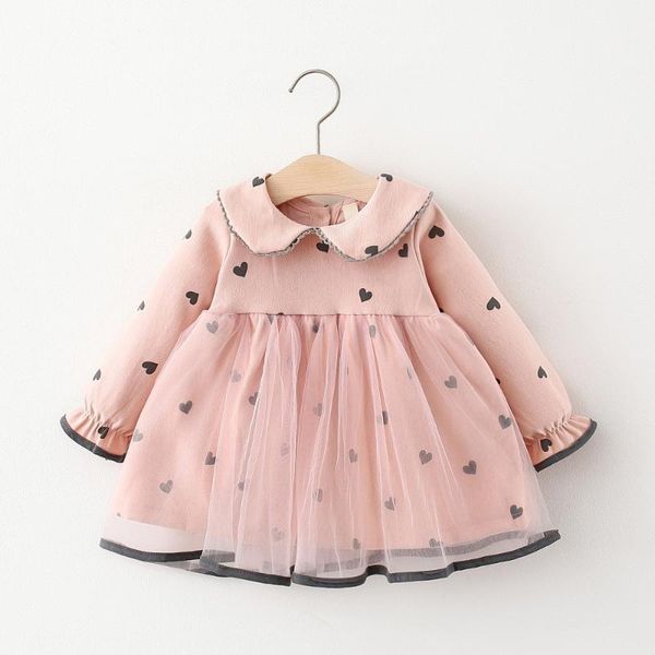 

girl's dresses 2021autumn baby girls print dress wholesale, Red;yellow
