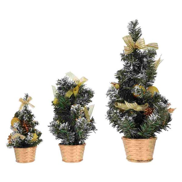 

christmas decorations 3pcs unique ornament mini tree model deskadornment