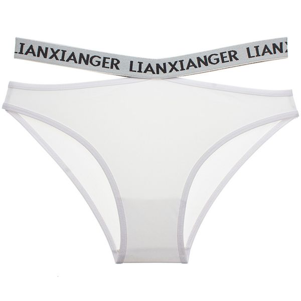 

women's letter wide belt temptation ice underwear low waist briefs, Black;white