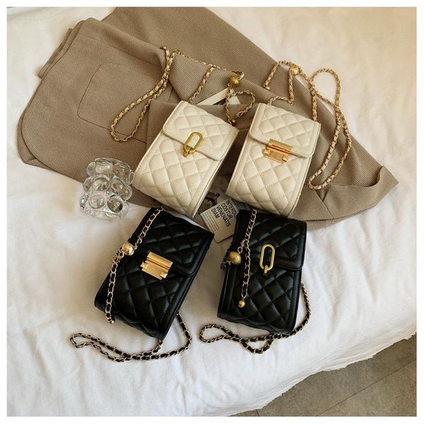 

evening bags fashion mobile phone bag women girl 2021 versatile shoulder messenger rhombic chain crossbody