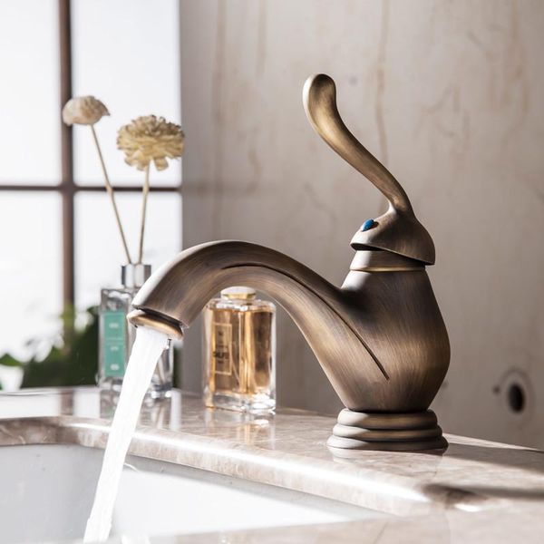 

antique brass basin bathroom toilet above counter under single hole washbasin and cold faucet sink faucets