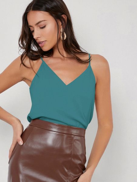 

solid cami n7vy#, White