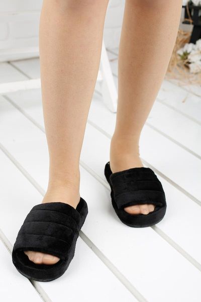 

ayakland spike 2021 winter suede women 's home in-slippers slippers, Black