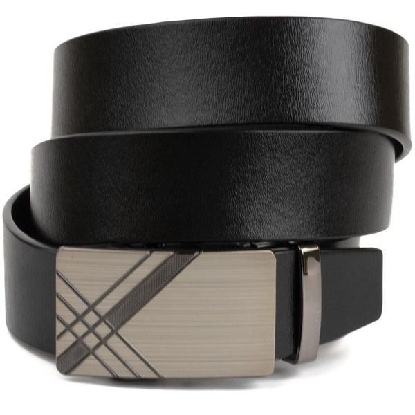 

belts lannyqveen genuine leather cowskin men's automatic buckle cowhide for men, Black;brown