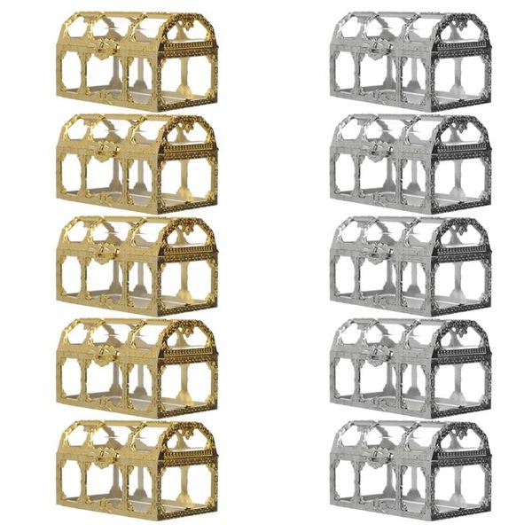 

gift wrap 10pcs treasure chest shape containers holder storage case party supplies