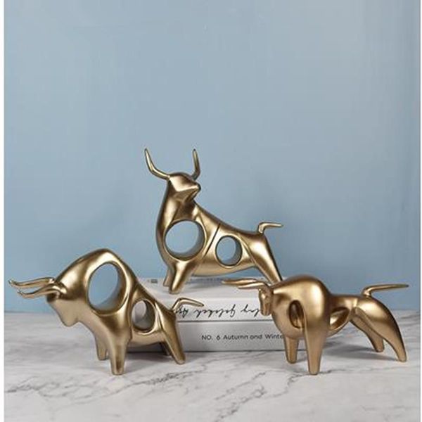 

geometric bullfighting decoration crafts, home office restaurant deskdecorations, auspicious business gifts decorative objects & figurin