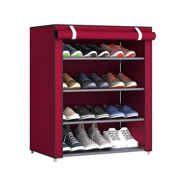 

layers shoes rack with dustproof cloth non-woven fabric shoe stands organizer closet home shelf storage holder cabinet clothing & wardrobe