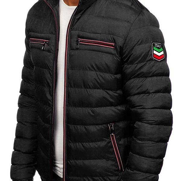 

zogaa fashionable men's stand collar winter warm cotton jacket 211119, Black