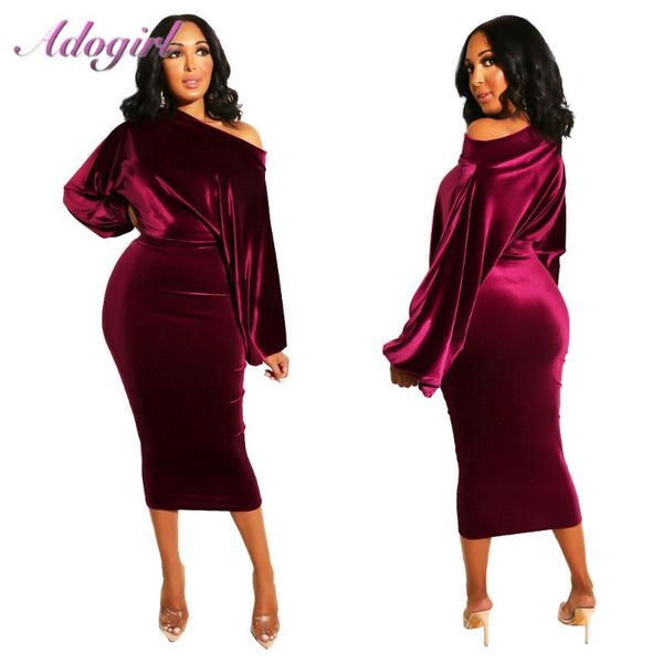 

casual dresses elegant velvet puff long sleeve bodycon banquet dress women off shoulder evening party office lady vestidos, Black;gray