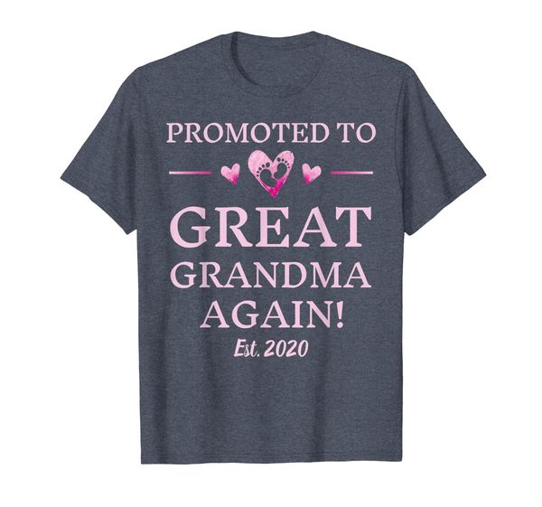 

promoted to great grandma again 2020 shirt, White;black