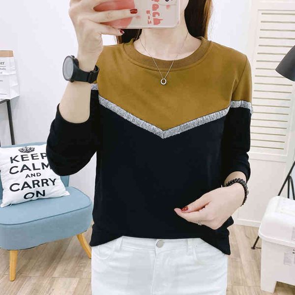 

women's jackets striped women's shintime-sweatshirt, long-sleeve sweater with colorblock, korean fashion, aya7, Black;brown