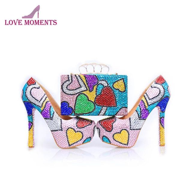 

beautiful prom party shoes with bag handmade wedding stiletto heel mix color cinderella pumps matching clutch dress, Black